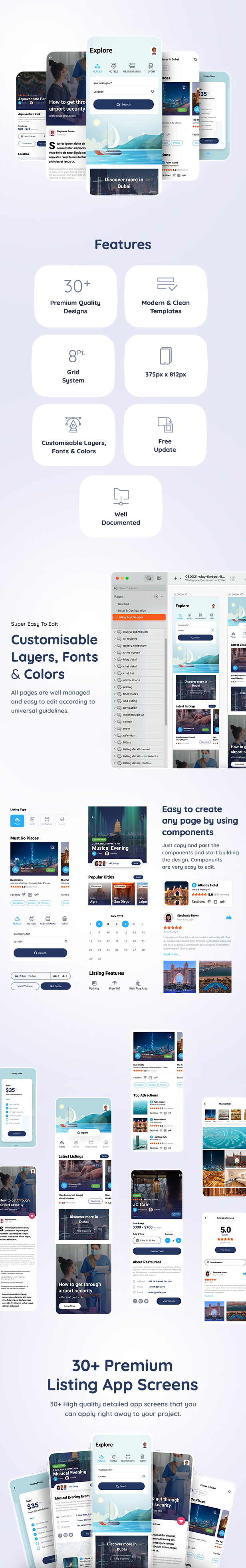 Findout - Listing Directory App Sketch Template