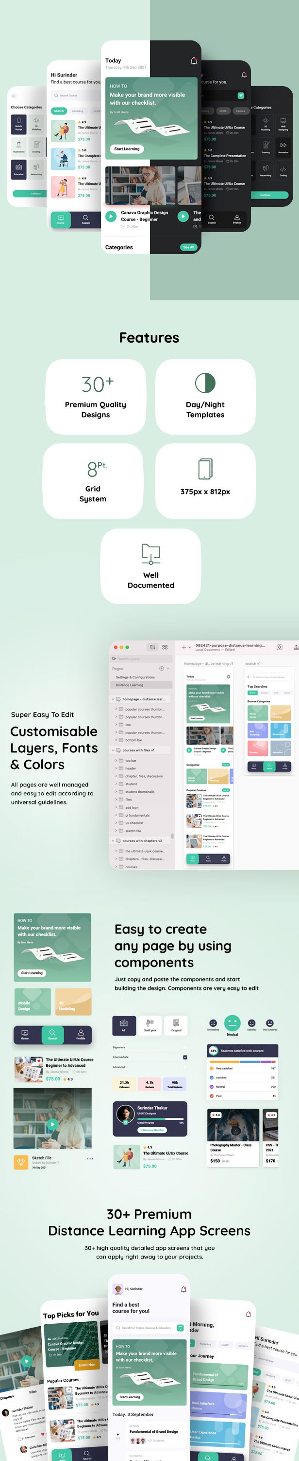 Purpose - Distance Learning App Sketch Template